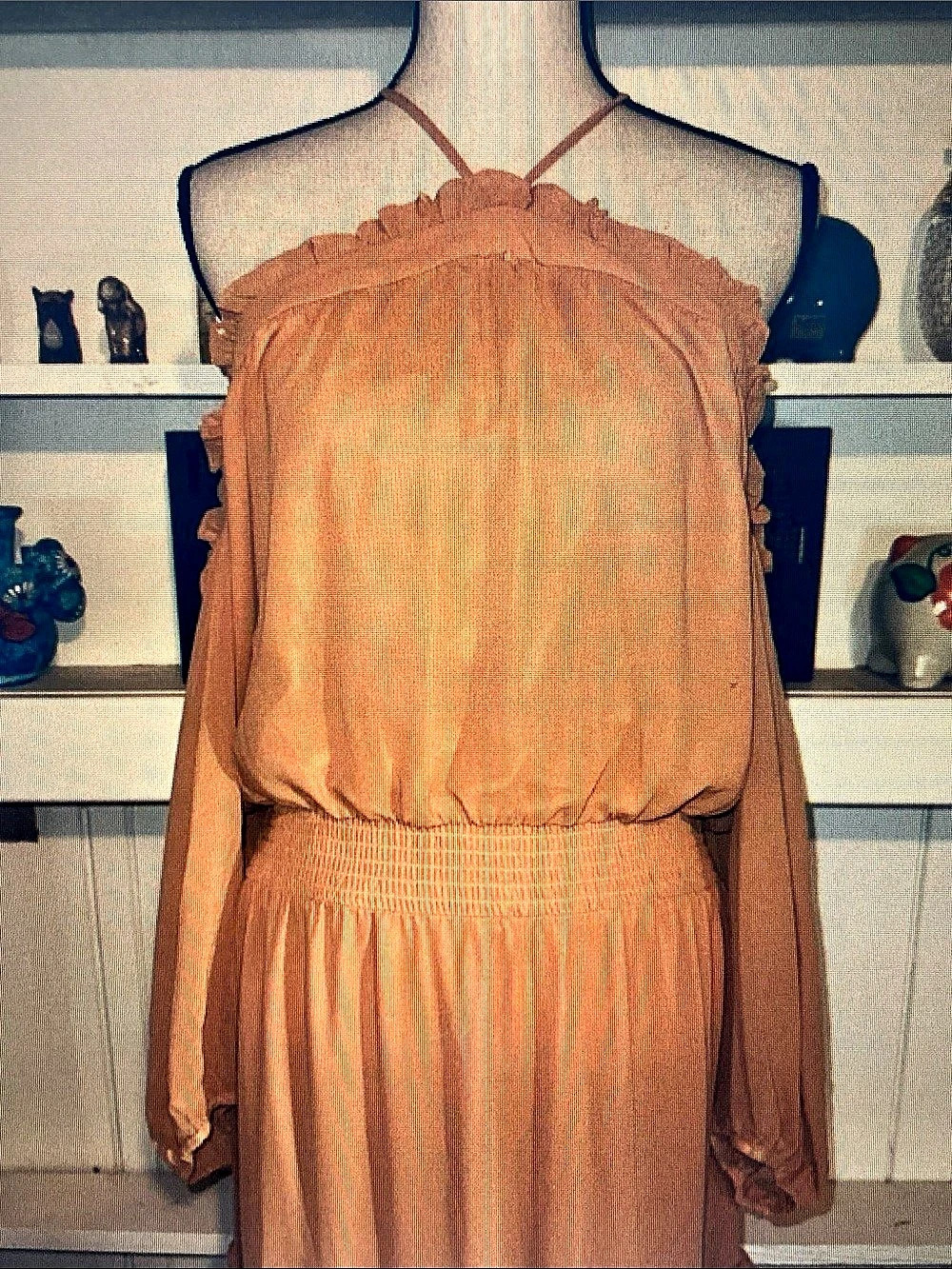I. STATE Orange Maxi Dress Size XL